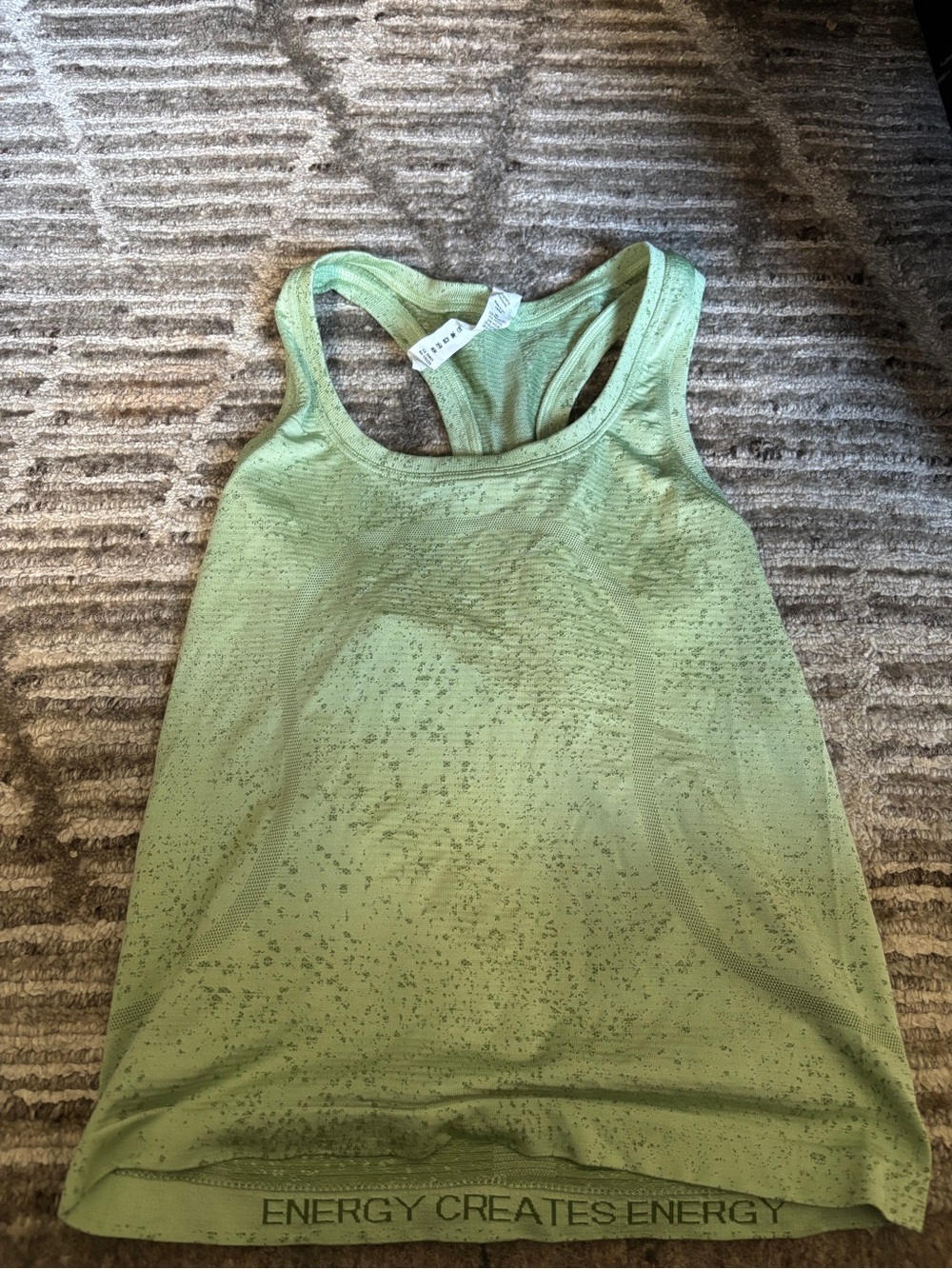 lululemon athletica Light Green Racerback Performance Tank